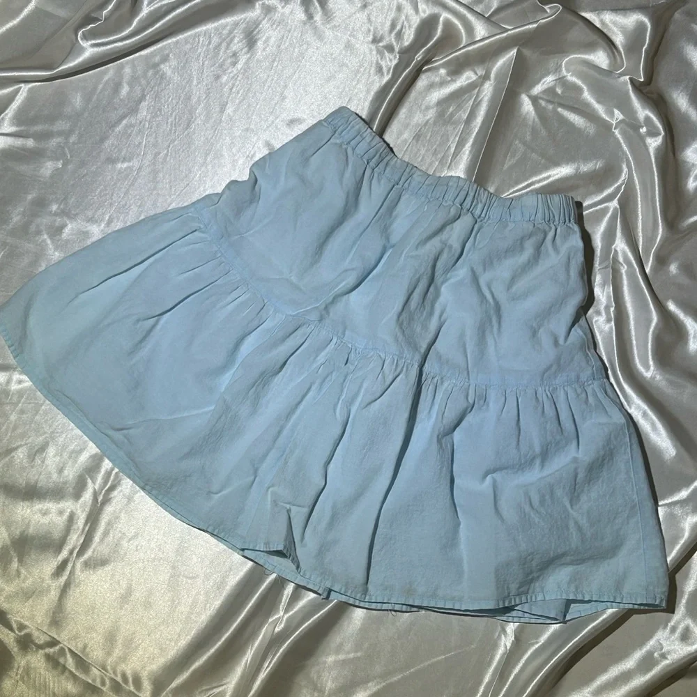 Elegant Light Blue Women's Skater Skirt - Picture 1 of 5